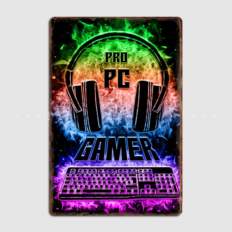 Pc Gaming Club - Игровой знак для ПК, винтажный ретро-плакат,