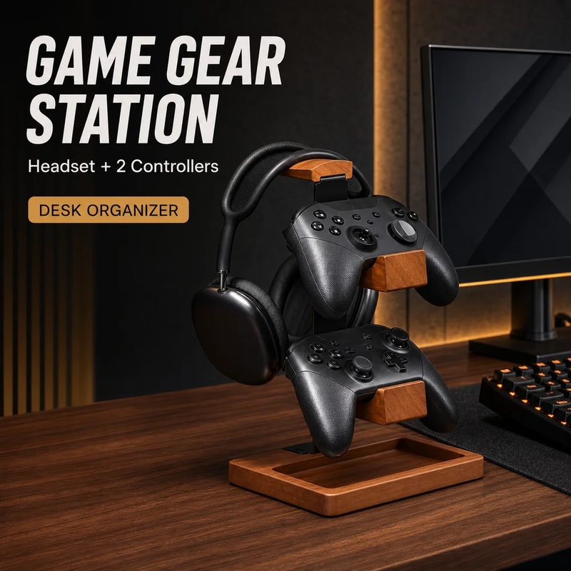 Pc Gaming Earphones - Деревянная подставка для наушников, держатель для