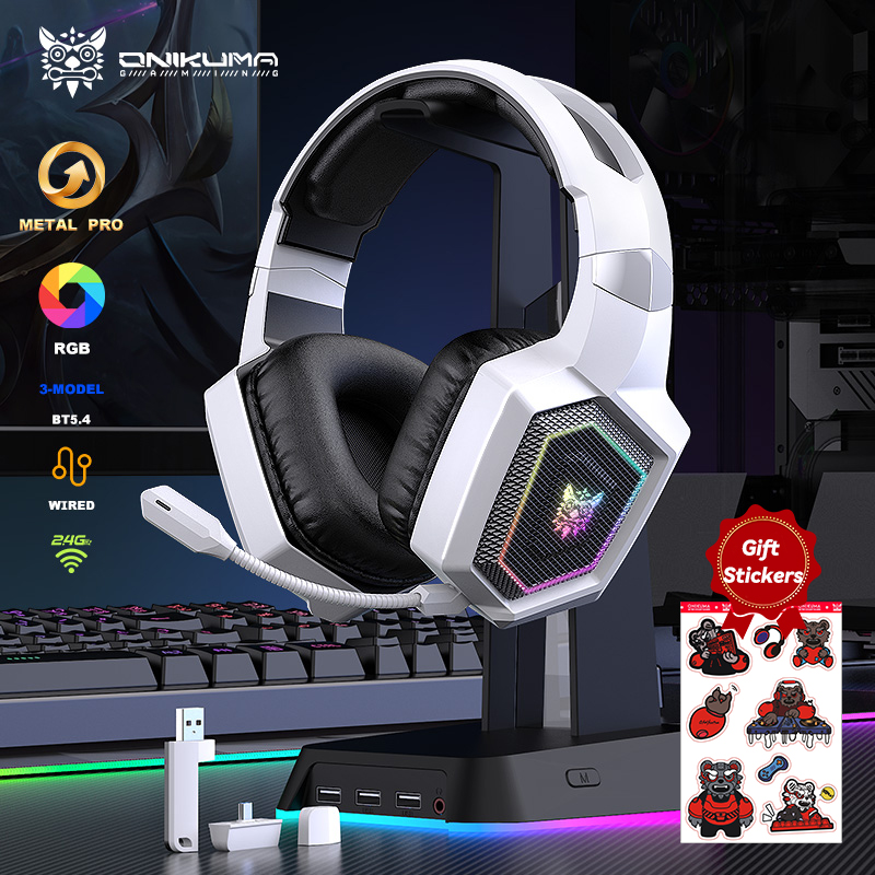 Pc Gaming Earphones - ONIKUMA 2,4 ГГц Беспроводная игровая гарнитура