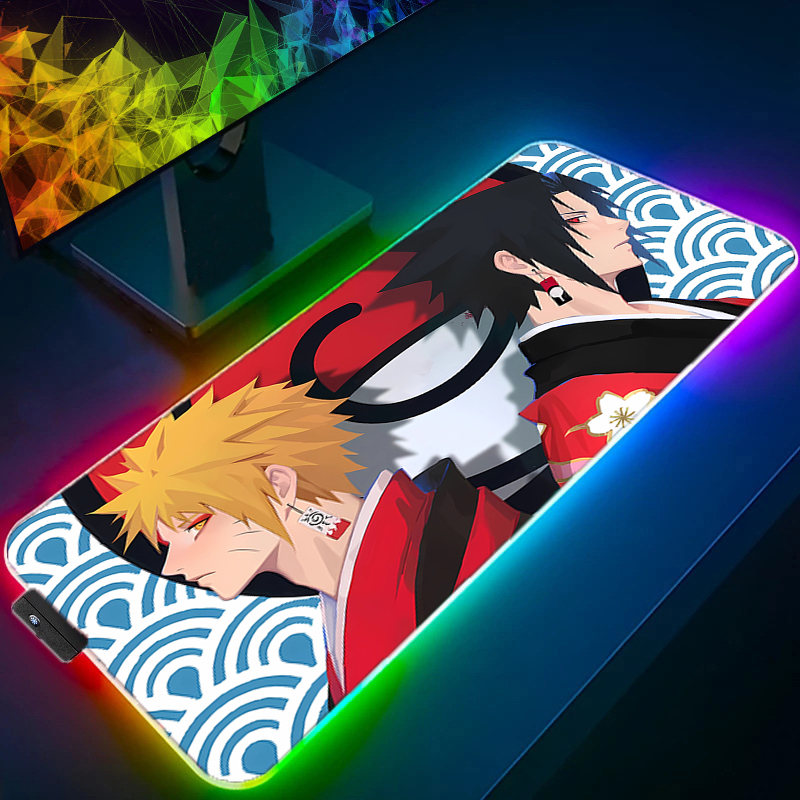 Pc Gaming Naruto - Светодиодный коврик для мыши, прочный, с